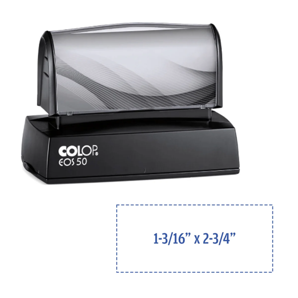 HD 50 Pre-Inked Quick Dry Stamp (1-3/16" X 2-3/4")